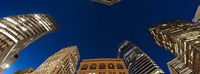 Low angle view of high-rise buildings at dusk, San Francisco, California, USA Fine Art Print