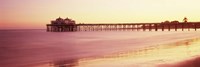 Pier at sunrise, Malibu Pier, Malibu, Los Angeles County, California, USA Fine Art Print