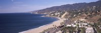 High angle view of a beach, Highway 101, Malibu Beach, Malibu, Los Angeles County, California, USA Fine Art Print