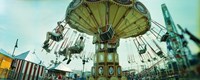 Tourists riding on an amusement park ride, Lynn's Trapeze, Luna Park, Coney Island, Brooklyn, New York City, New York State, USA Fine Art Print
