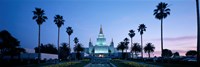 Oakland Temple at dusk, Oakland, California Fine Art Print