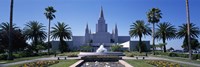 Formal garden in front of a temple, Oakland Temple, Oakland, Alameda County, California Fine Art Print