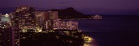 Honolulu at night, Hawaii Fine Art Print