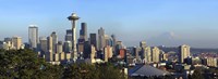 Seattle city skyline with Mt. Rainier in the background, King County, Washington State, USA 2010 Fine Art Print