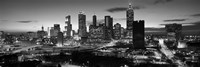Atlanta skyline in black and white, Georgia, USA Fine Art Print