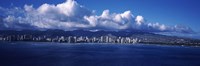 City at the waterfront, Waikiki, Honolulu, Oahu, Hawaii, USA Fine Art Print