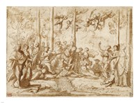 Apollo and the Muses on Mount Parnassus Fine Art Print