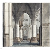 The Choir and North Ambulatory of the Church of Saint Bavo Fine Art Print