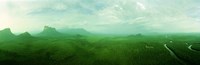 Aerial View Of Green Misty Landscape, Autana Tepuy, Venezuela Fine Art Print