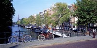 Netherlands, Amsterdam, bicycles Fine Art Print