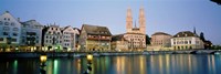 Evening, Cityscape, Zurich, Switzerland Fine Art Print