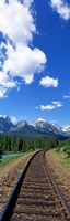 Rail Road Tracks Banff National Park Alberta Canada Fine Art Print