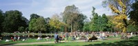 People Relaxing In The Park, Vondel Park, Amsterdam, Netherlands Fine Art Print