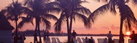 Sunset on the beach, Miami Beach, Florida, USA Fine Art Print