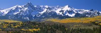 Mountains covered in snow, Sneffels Range, Colorado, USA Fine Art Print