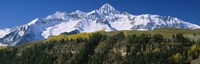 Snowcapped mountains on a landscape, Wilson Peak in autum, San Juan Mountains, near Telluride, Colorado Fine Art Print