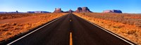 Empty Road, Clouds, Blue Sky, Monument Valley, Utah, USA, Fine Art Print