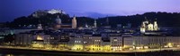 Austria, Salzburg, Salzach River at dusk Fine Art Print