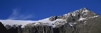 Low angle view of snow on a mountain, Darran Mountains, Fiordland National Park, South Island New Zealand, New Zealand Fine Art Print