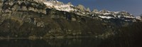 Lake on mountainside, Lake Walensee, Zurich, Canton Of Zurich, Switzerland Fine Art Print