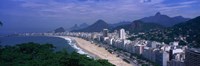 Aerial view of Copacabana Beach, Rio De Janeiro, Brazil by Panoramic Images - 27" x 9"