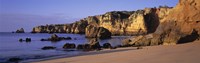 Portugal, Lagos, Algarve Region, Panoramic view of the beach and coastline by Panoramic Images - 27" x 9", FulcrumGallery.com brand