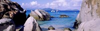 Boulders on a coast, The Baths, Virgin Gorda, British Virgin Islands Fine Art Print