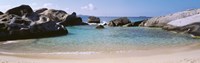 British Virgin Islands, Virgin Gorda, The Baths, Rock formation in the sea Fine Art Print