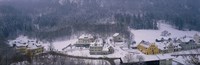Village Of Hohen-Schwangau in winter, Bavaria, Germany by Panoramic Images - 27" x 9"