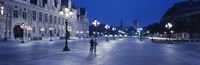 Hotel de Ville & Notre Dame Cathedral Paris France Fine Art Print