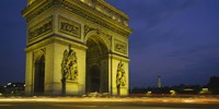 Low angle view of a monument, Arc De Triomphe, Paris, France by Panoramic Images - 27" x 9"