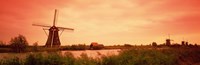 Windmill, Kinderdigk, Netherlands Fine Art Print