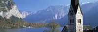 Church at the lakeside, Hallstatt, Salzkammergut, Austria Fine Art Print