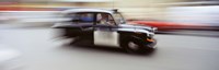 England, London, Moving Cab Fine Art Print