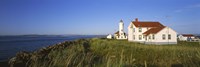 Lighthouse on a landscape, Ft. Worden Lighthouse, Port Townsend, Washington State, USA Fine Art Print