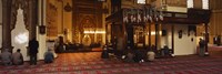 Group of people praying in a mosque, Ulu Camii, Bursa, Turkey Fine Art Print