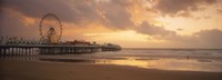 Ferris wheel near a pier, Central Pier, Blackpool, Lancashire, England Fine Art Print