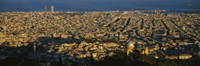 Aerial View of Barcelona, Spain by Panoramic Images - 27" x 9"