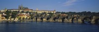 Bridge across a river, Charles Bridge, Vltava River, Prague, Czech Republic Fine Art Print