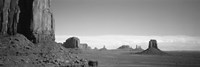 Rock Formations, Monument Valley, Arizona, USA (black & white) Fine Art Print