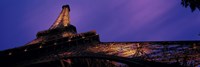 Looking Up at the Eiffel Tower, Night Fine Art Print