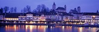 Evening, Lake Zurich, Rapperswil, Switzerland by Panoramic Images - 27" x 9"