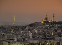 Eiffel Tower Sacred Heart Paris France Fine Art Print