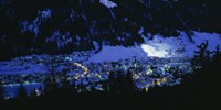 High angle view of a town, Davos, Switzerland by Panoramic Images - 27" x 14"