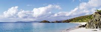 High angle view of the beach, Trunk Bay, St John, US Virgin Islands Fine Art Print