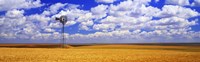 Windmill Wheat Field, Othello, Washington State, USA Fine Art Print