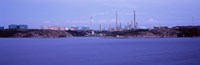 Oil refinery at the coast, Lysekil, Bohuslan, Sweden Fine Art Print