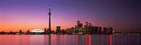 Reflection of buildings in water, CN Tower, Toronto, Ontario, Canada by Panoramic Images - 27" x 9"