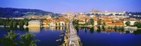 Charles Bridge, Prague, Czech Republic, Blue Sky Fine Art Print