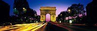 France, Paris, Arc de Triomphe (night) Fine Art Print